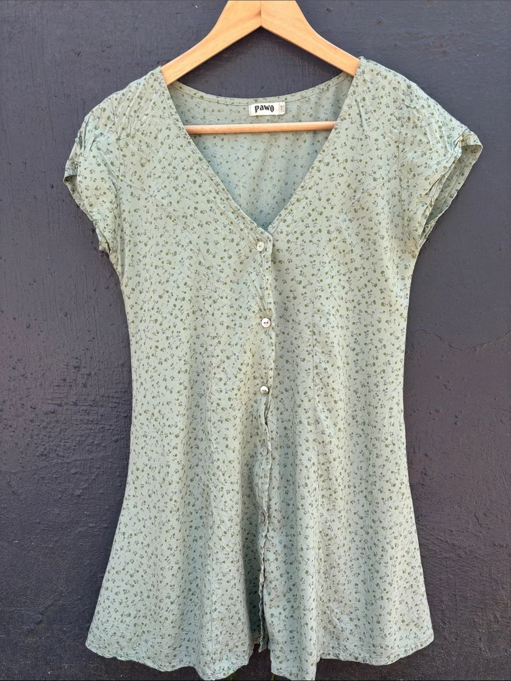 Vintage 90s Pawo Floral Mini Dress One Size (Fits like a Small best)